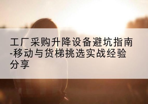 赛罕移动式升降机怎么选-工厂采购升降设备避坑指南-移动与货梯挑选实战经验分享