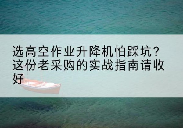 赛罕高空作业升降机厂家推荐-选高空作业升降机怕踩坑？这份老采购的实战指南请收好